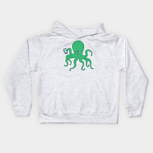 Octopus Mobile Kids Hoodie by Markus Schnabel